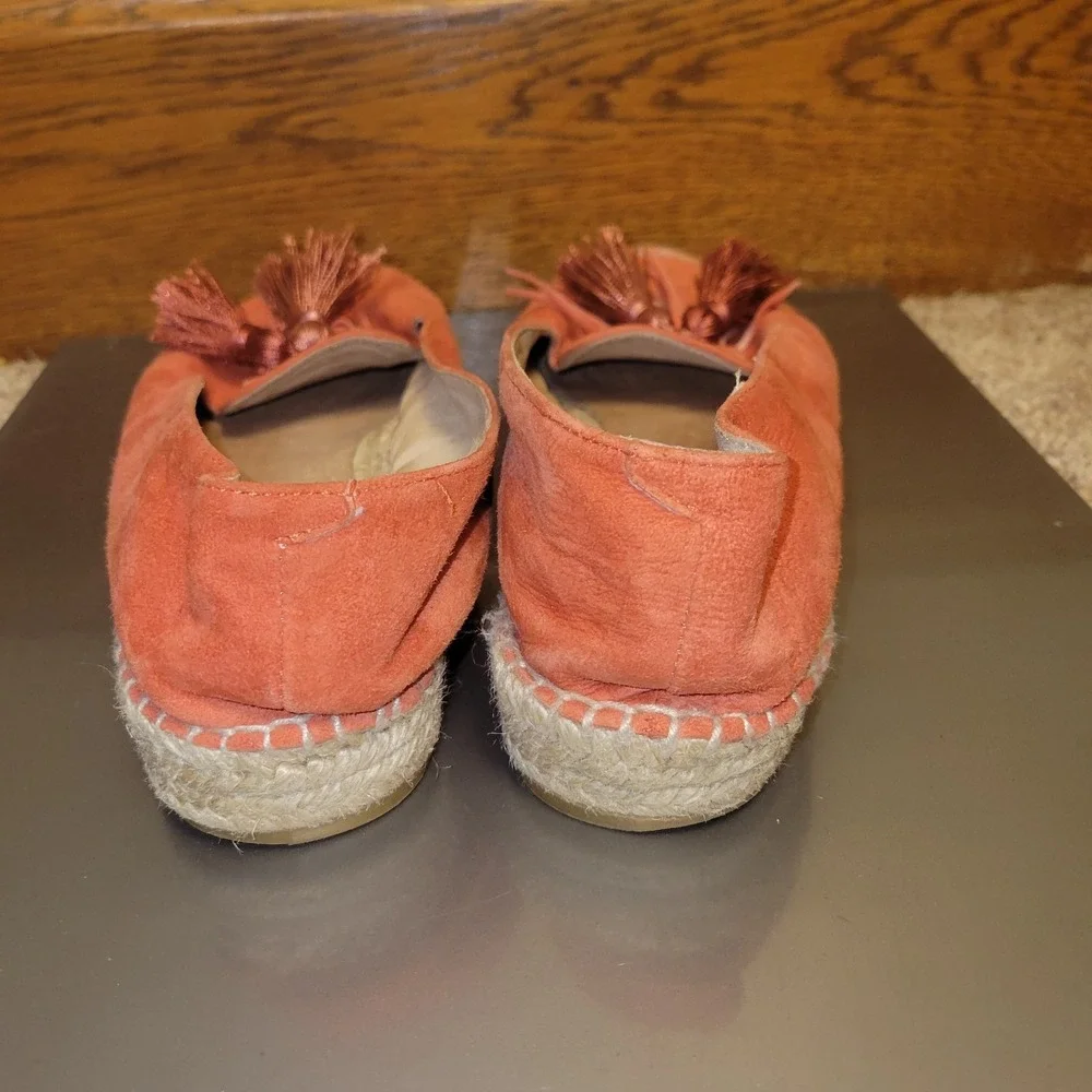 Carmen Saiz Espadrille‎ Flats Womens EU 40 US 9.5-10 Coral Suede Tassel...
